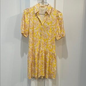Lilly Pulitzer Yellow and White Floral Bingley Dress NWT